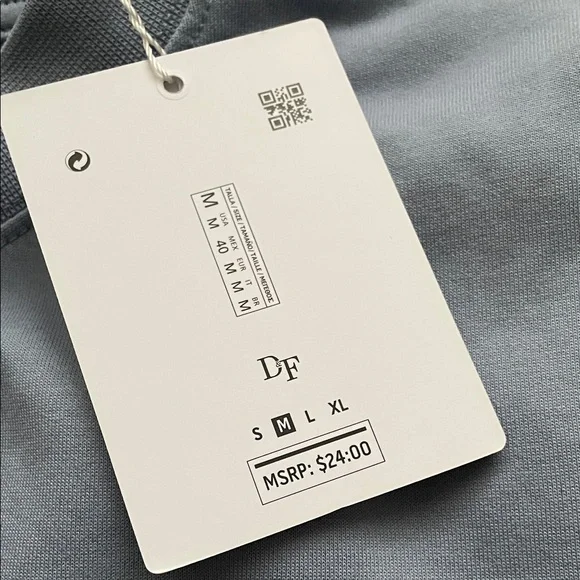 Denim & Flower Light Blue Crewneck Sweatshirt Short Sleeve - Picture 3 of 10